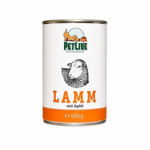 Lamm mit Apfel